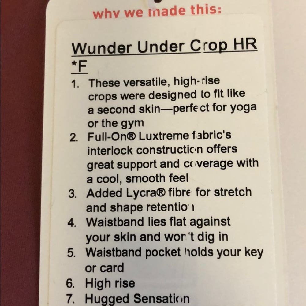 Lululemon Wunder Under HR 21” So Merlot - Picture 4 of 4